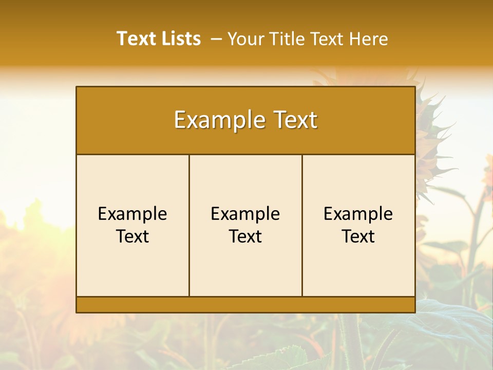 Sunflower Pollen Field PowerPoint Template