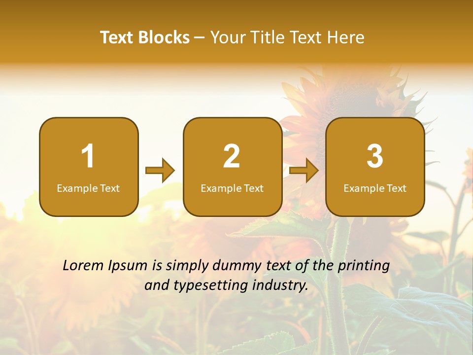 Sunflower Pollen Field PowerPoint Template