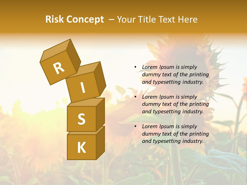 Sunflower Pollen Field PowerPoint Template