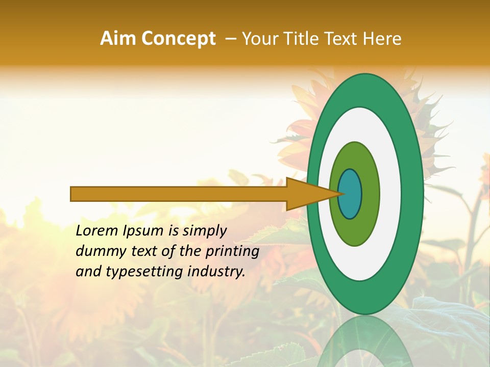 Sunflower Pollen Field PowerPoint Template