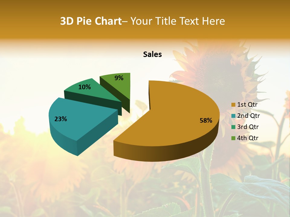 Sunflower Pollen Field PowerPoint Template