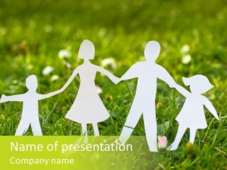 Daughter Silhouette Grass PowerPoint Template