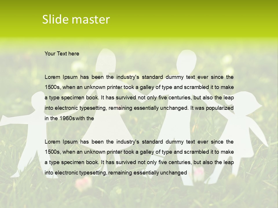 Daughter Silhouette Grass PowerPoint Template