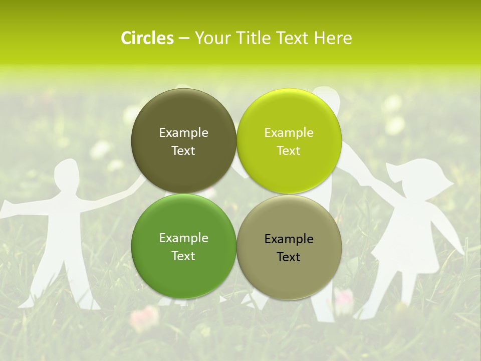 Daughter Silhouette Grass PowerPoint Template