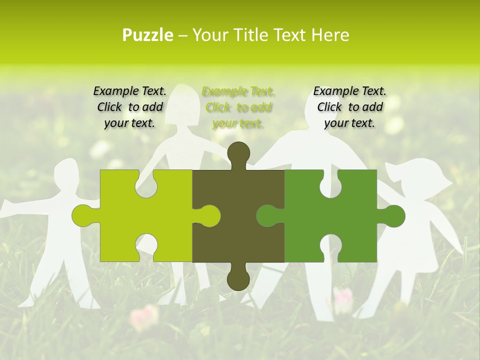 Daughter Silhouette Grass PowerPoint Template