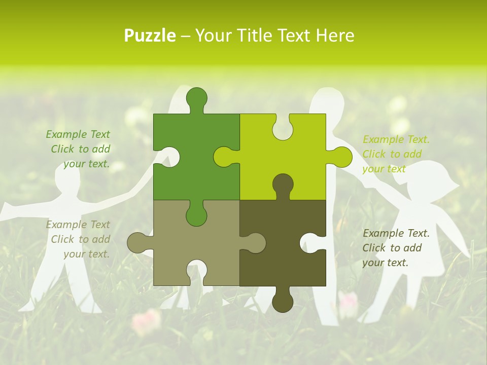 Daughter Silhouette Grass PowerPoint Template