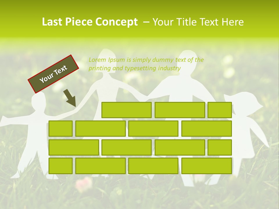 Daughter Silhouette Grass PowerPoint Template