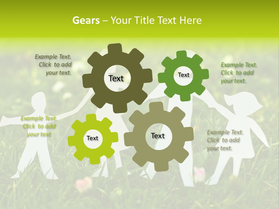 Daughter Silhouette Grass PowerPoint Template