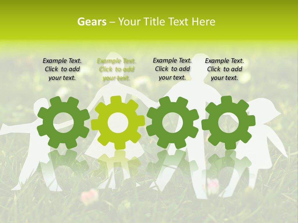 Daughter Silhouette Grass PowerPoint Template