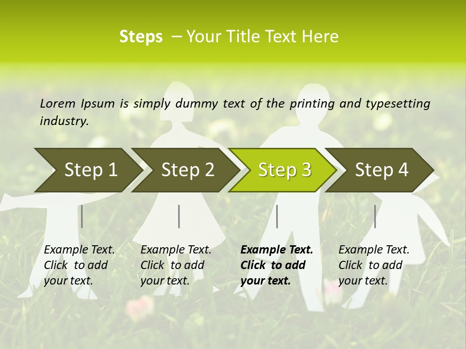 Daughter Silhouette Grass PowerPoint Template