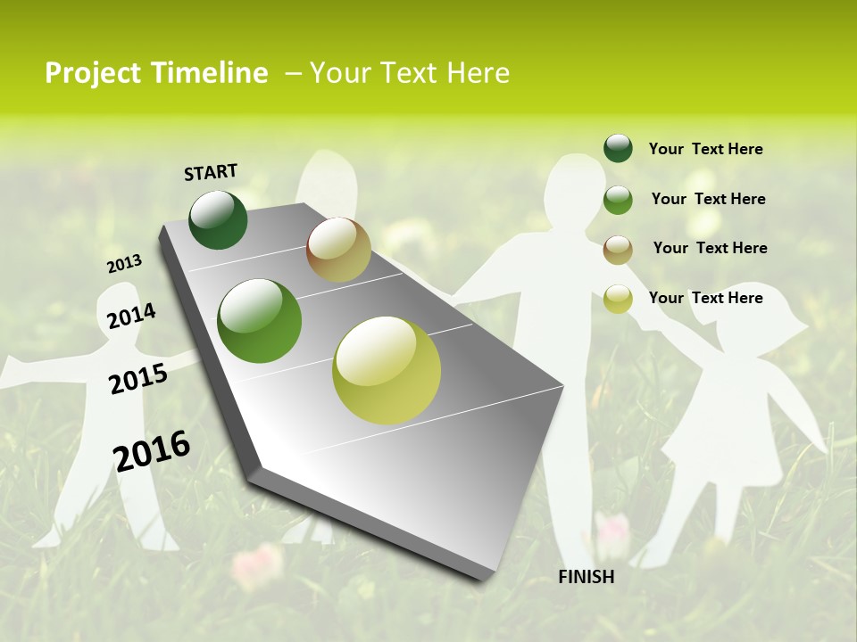 Daughter Silhouette Grass PowerPoint Template