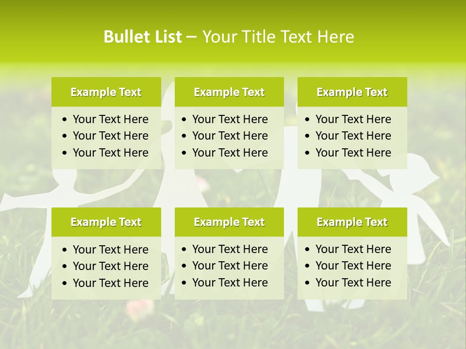 Daughter Silhouette Grass PowerPoint Template