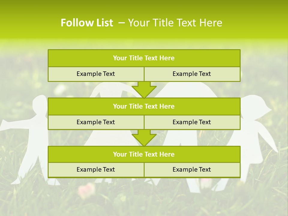 Daughter Silhouette Grass PowerPoint Template