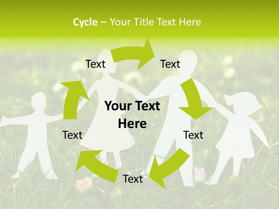 Daughter Silhouette Grass PowerPoint Template