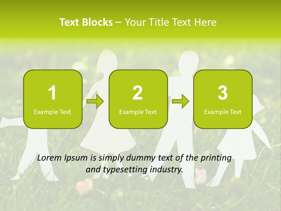 Daughter Silhouette Grass PowerPoint Template