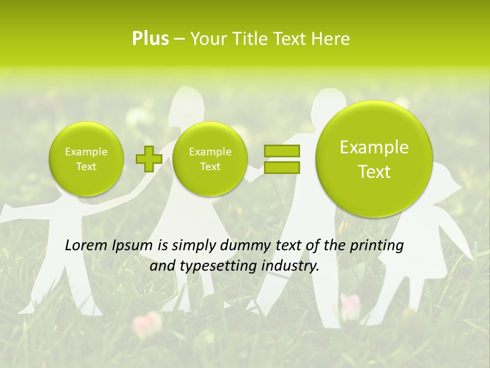 Daughter Silhouette Grass PowerPoint Template