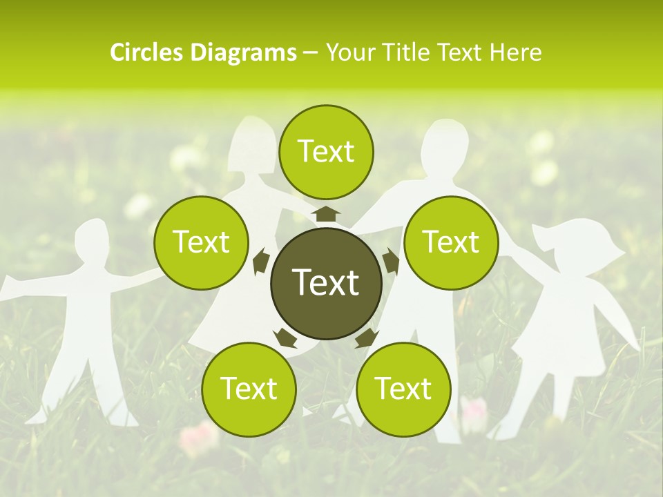 Daughter Silhouette Grass PowerPoint Template