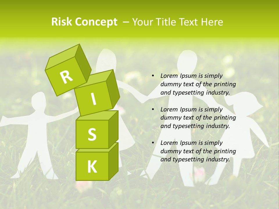 Daughter Silhouette Grass PowerPoint Template