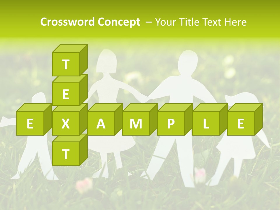 Daughter Silhouette Grass PowerPoint Template