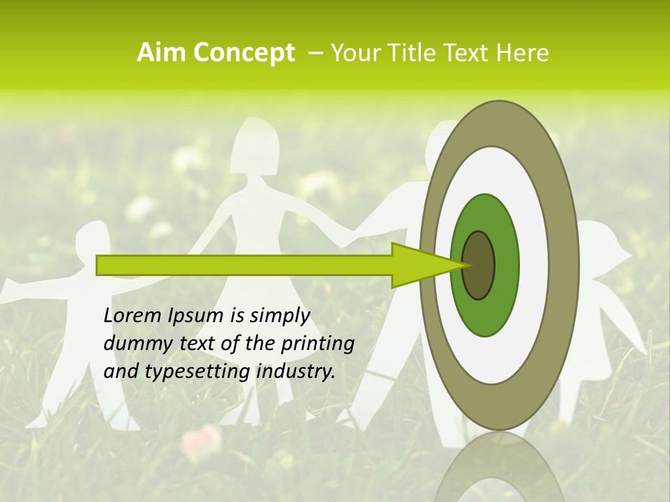 Daughter Silhouette Grass PowerPoint Template