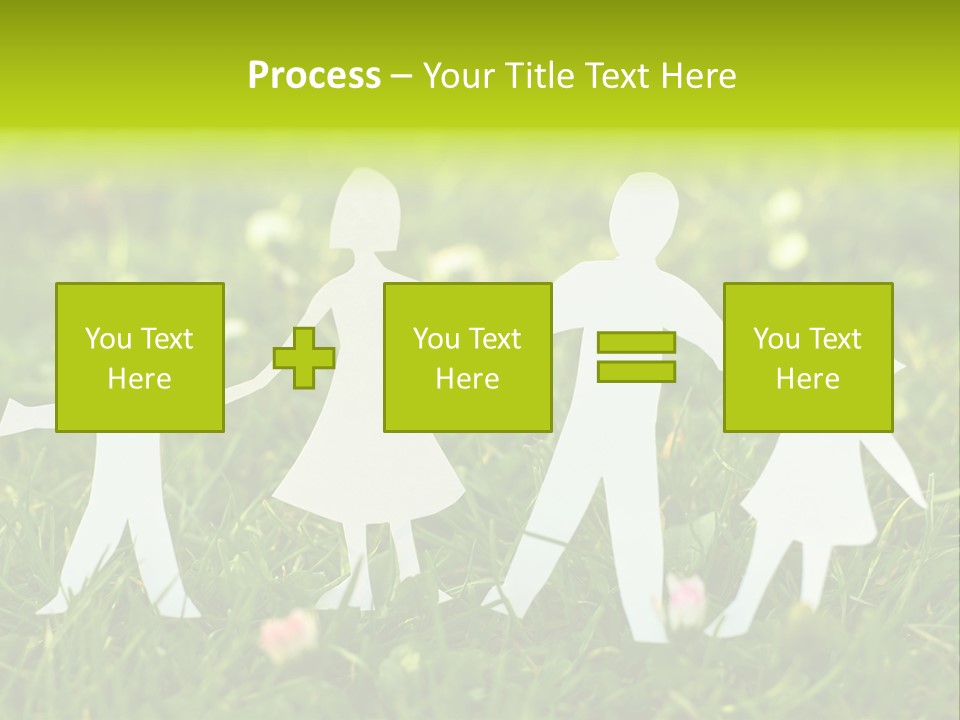 Daughter Silhouette Grass PowerPoint Template