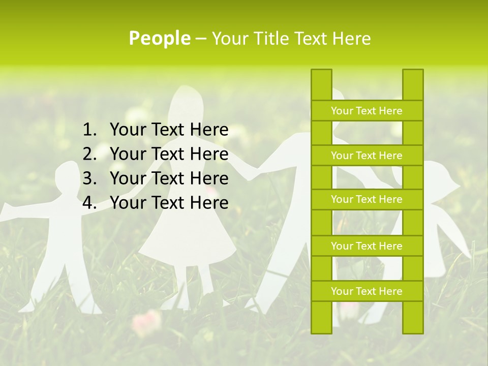 Daughter Silhouette Grass PowerPoint Template