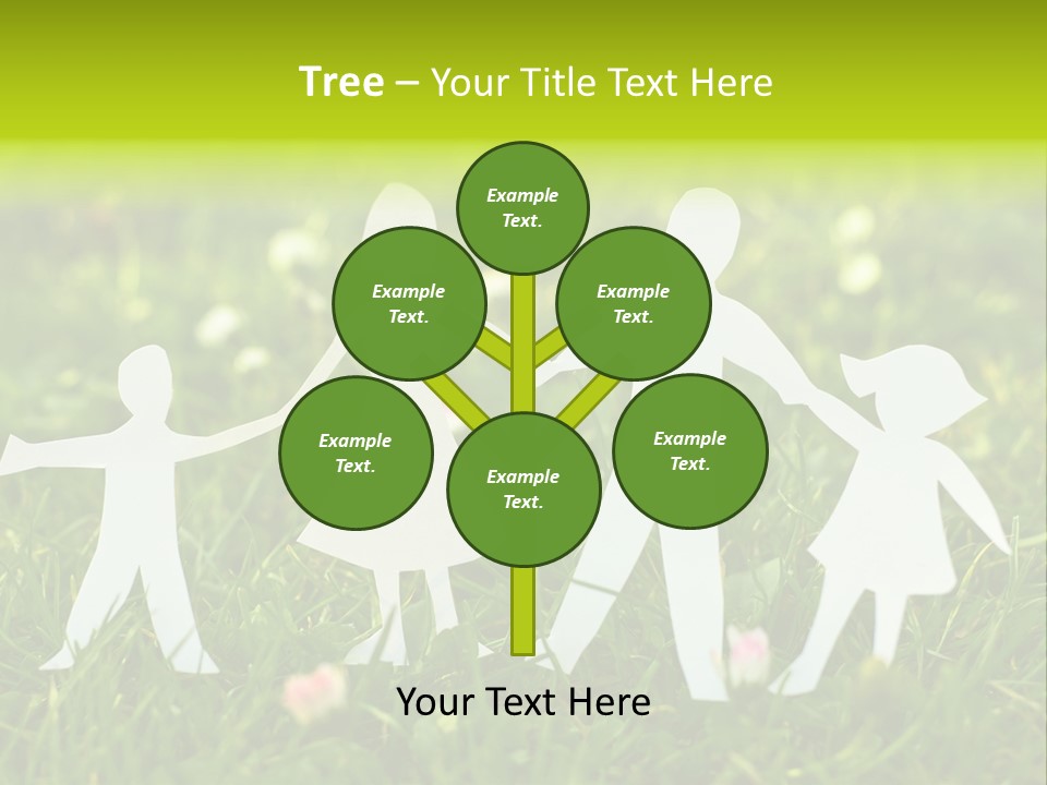 Daughter Silhouette Grass PowerPoint Template