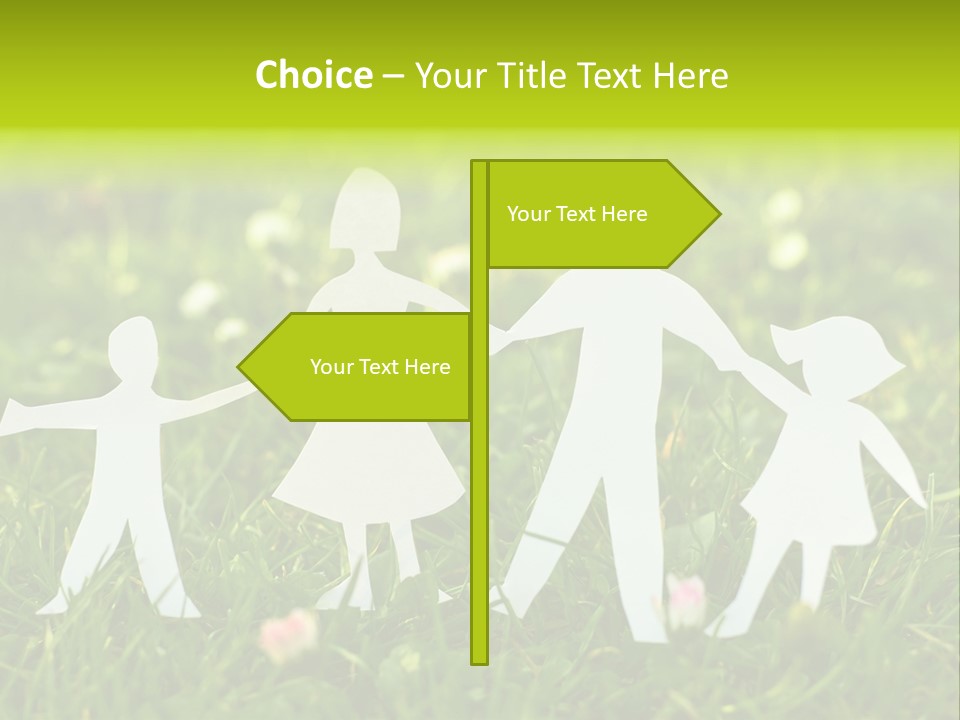 Daughter Silhouette Grass PowerPoint Template