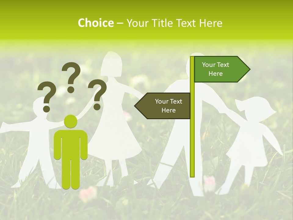 Daughter Silhouette Grass PowerPoint Template