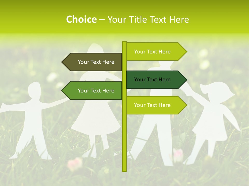 Daughter Silhouette Grass PowerPoint Template