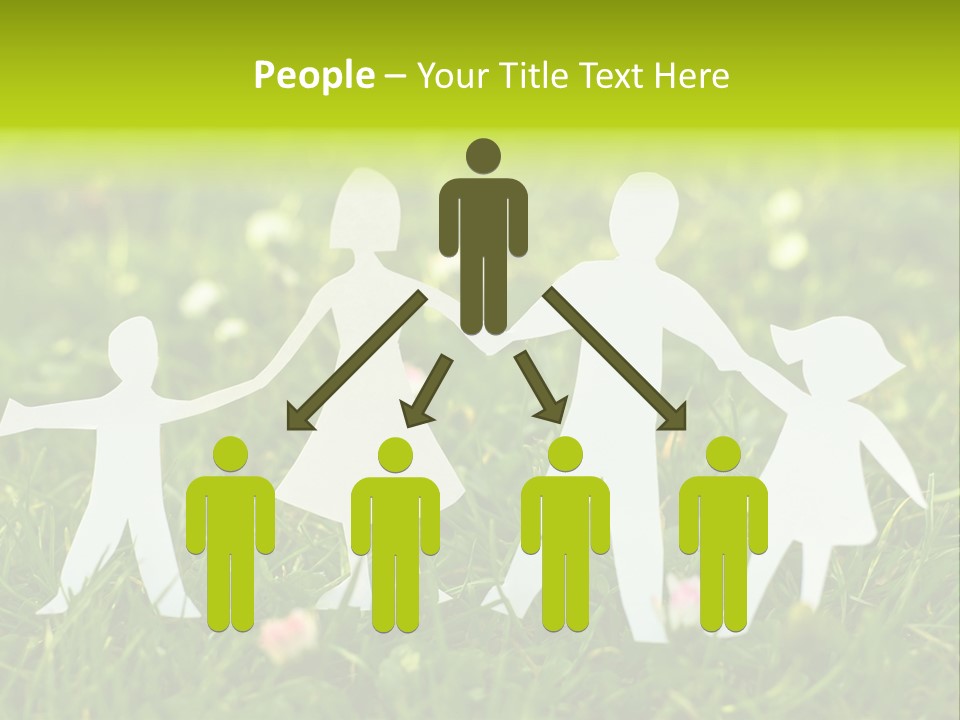 Daughter Silhouette Grass PowerPoint Template