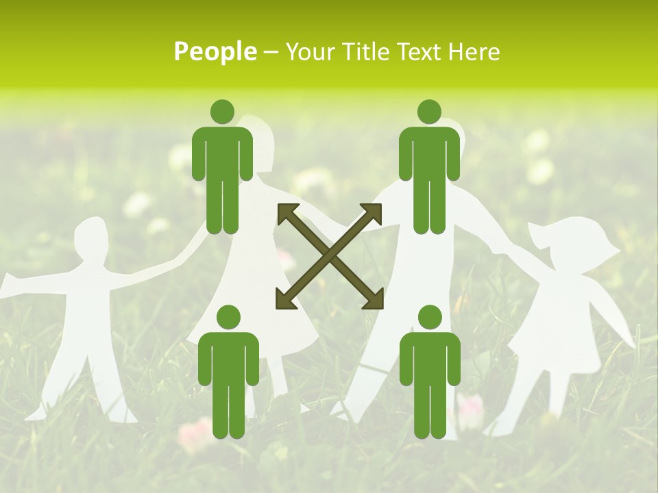 Daughter Silhouette Grass PowerPoint Template