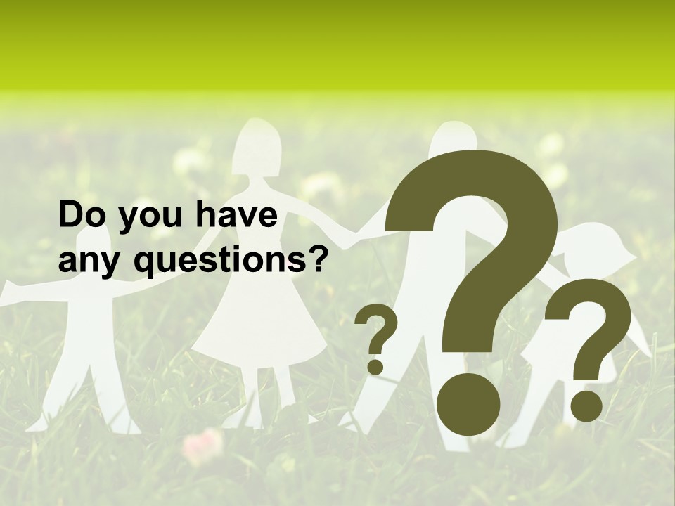 Daughter Silhouette Grass PowerPoint Template