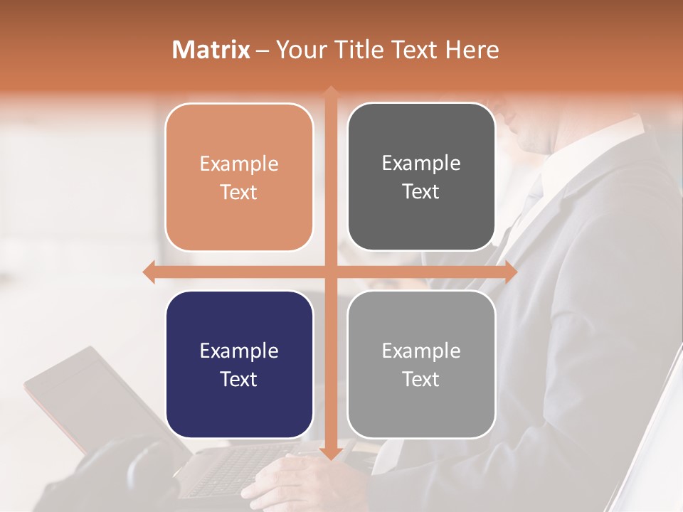 Caucasian Traveller Middle Aged PowerPoint Template