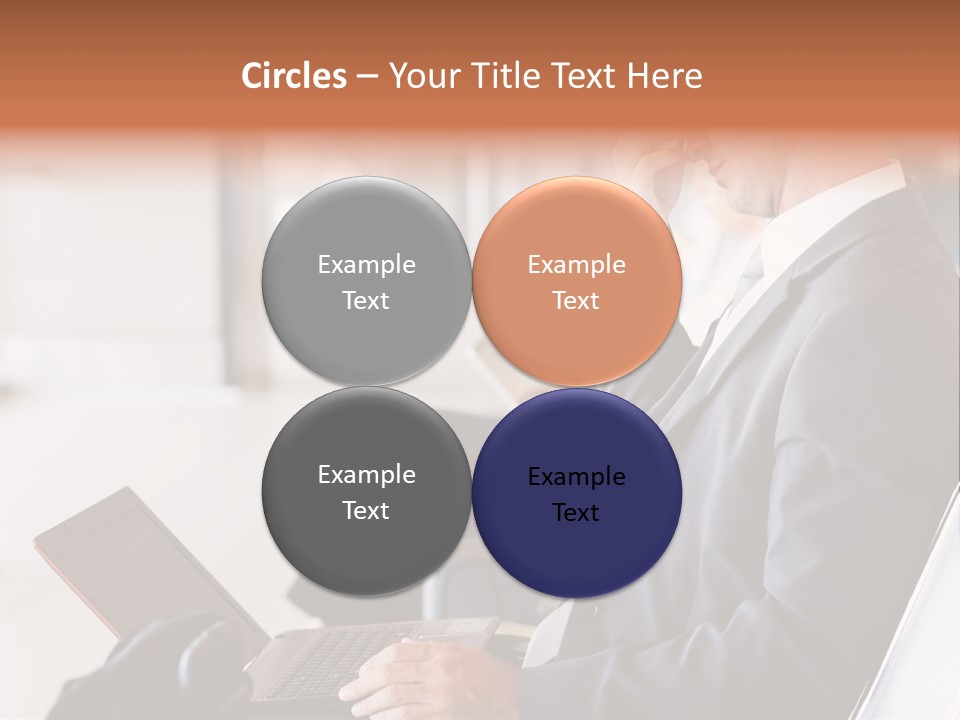 Caucasian Traveller Middle Aged PowerPoint Template