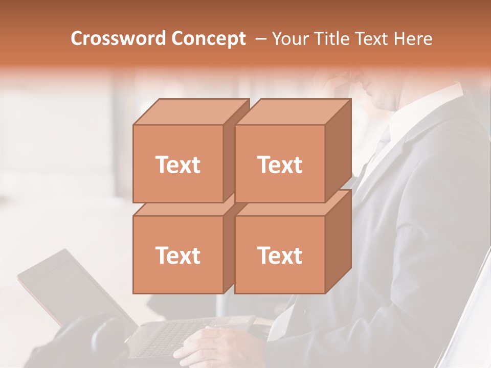 Caucasian Traveller Middle Aged PowerPoint Template