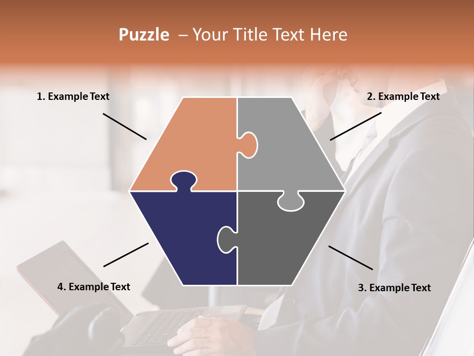 Caucasian Traveller Middle Aged PowerPoint Template