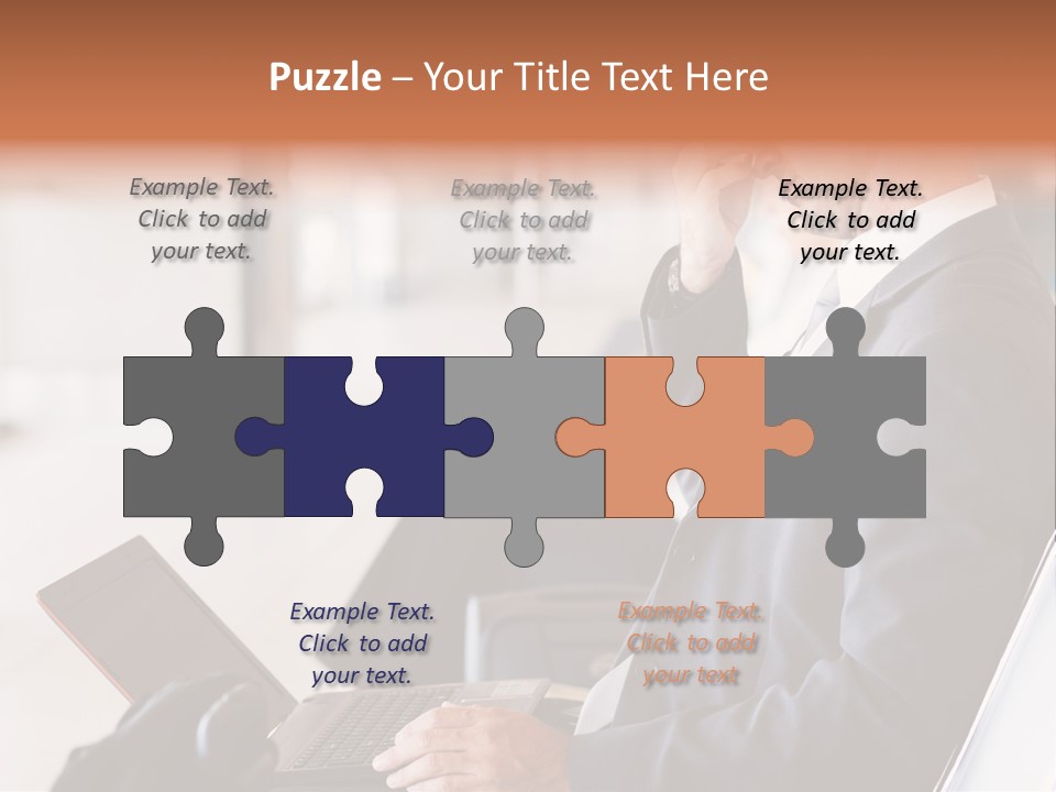 Caucasian Traveller Middle Aged PowerPoint Template