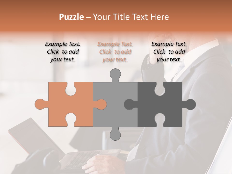 Caucasian Traveller Middle Aged PowerPoint Template