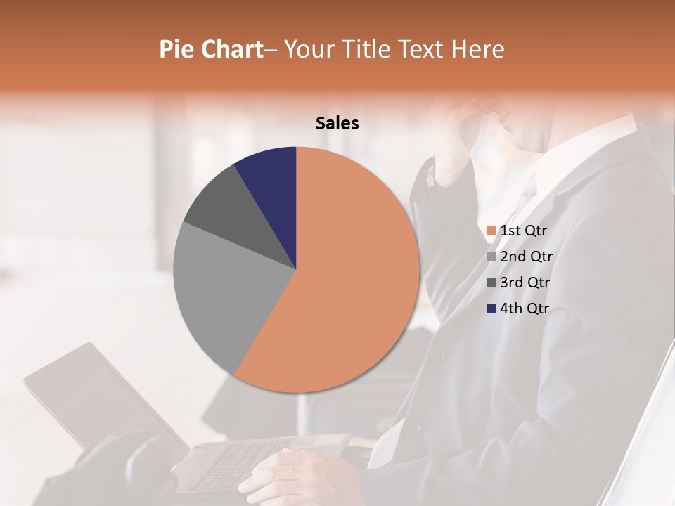 Caucasian Traveller Middle Aged PowerPoint Template
