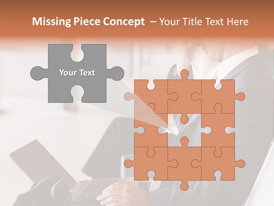 Caucasian Traveller Middle Aged PowerPoint Template