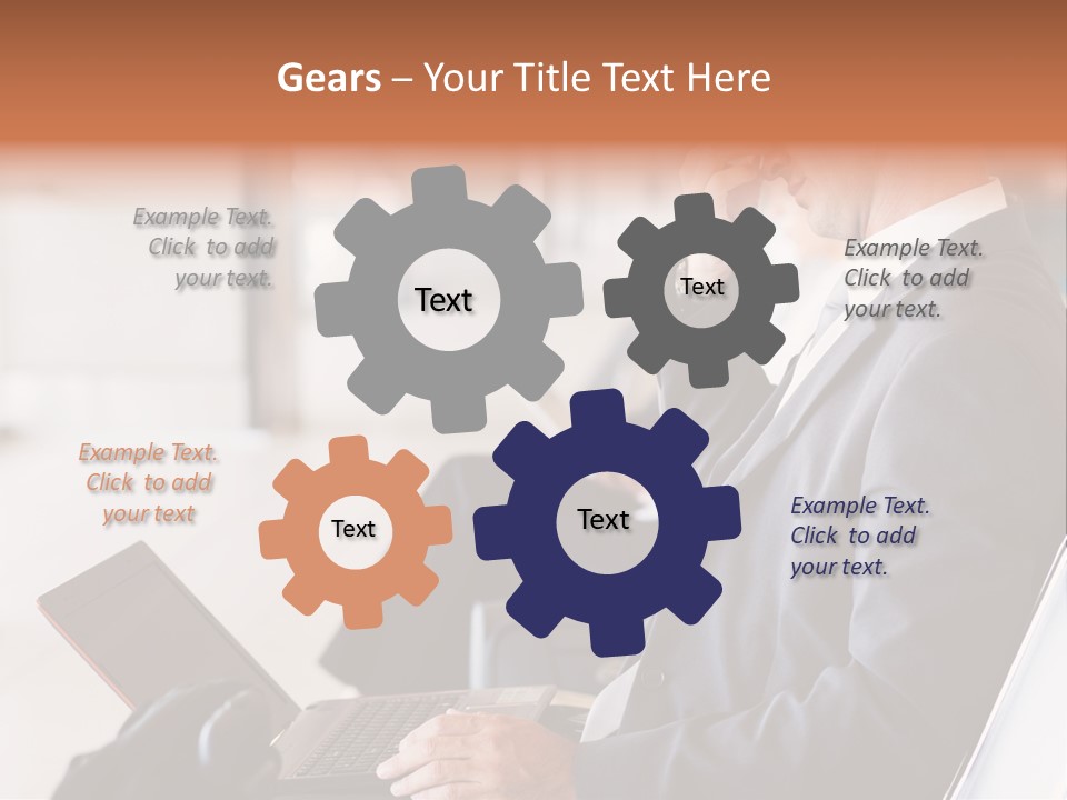 Caucasian Traveller Middle Aged PowerPoint Template