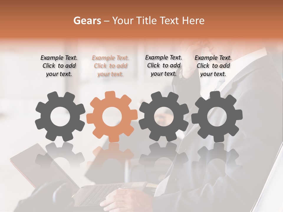 Caucasian Traveller Middle Aged PowerPoint Template