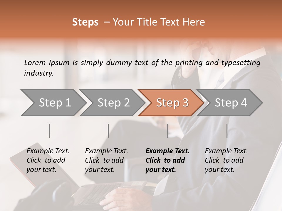 Caucasian Traveller Middle Aged PowerPoint Template