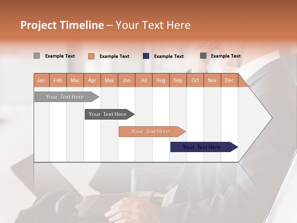 Caucasian Traveller Middle Aged PowerPoint Template