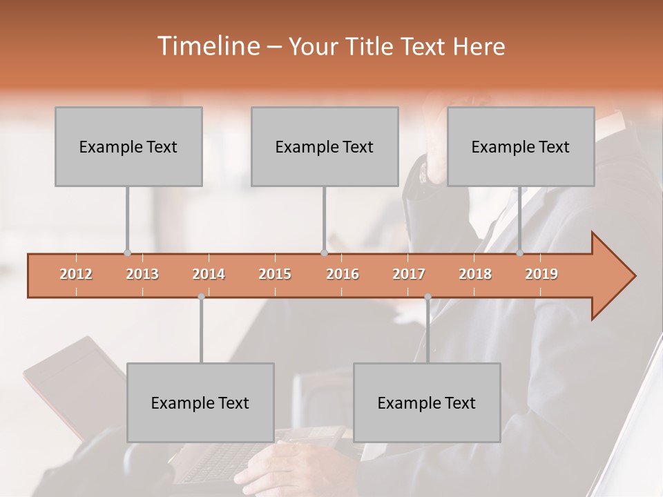 Caucasian Traveller Middle Aged PowerPoint Template