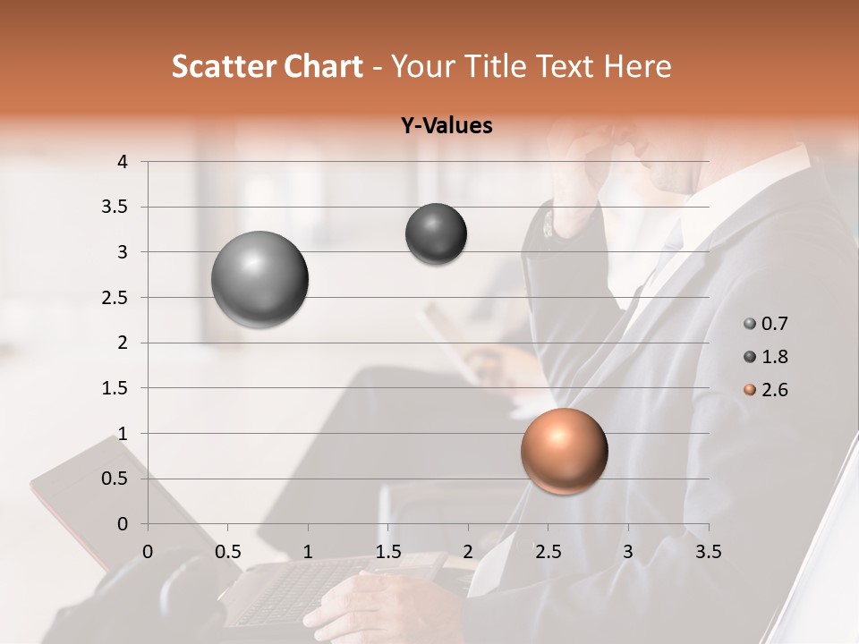 Caucasian Traveller Middle Aged PowerPoint Template