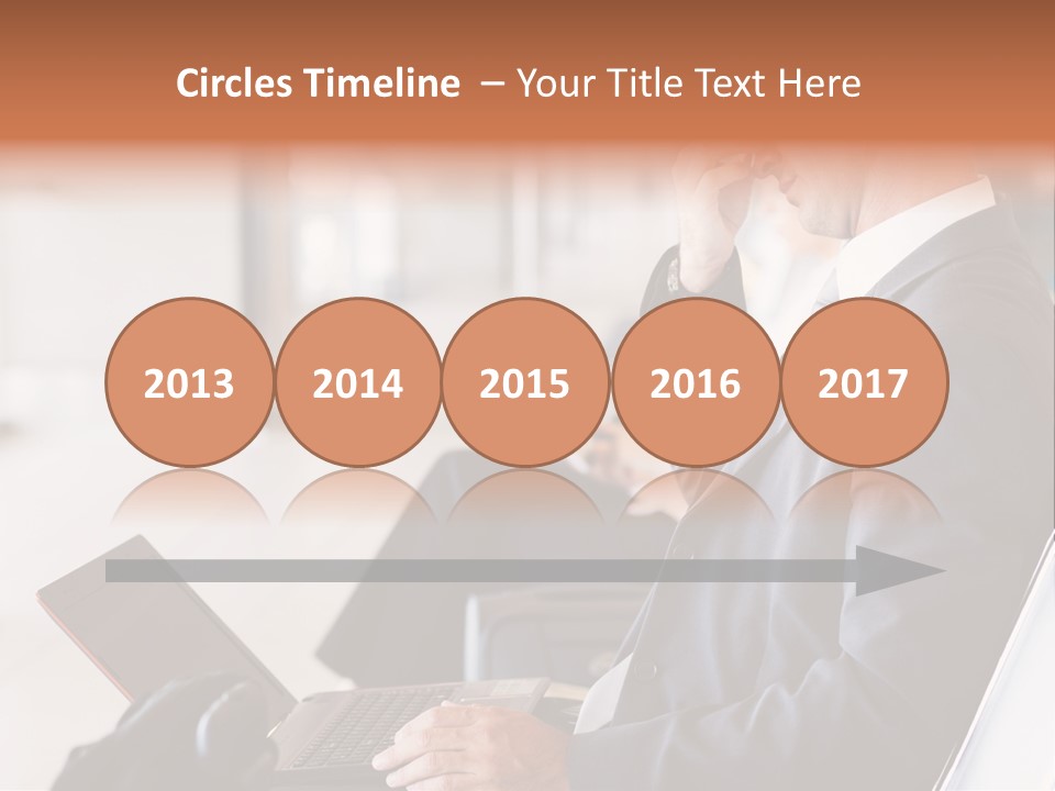 Caucasian Traveller Middle Aged PowerPoint Template