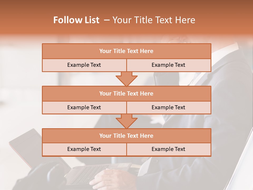 Caucasian Traveller Middle Aged PowerPoint Template