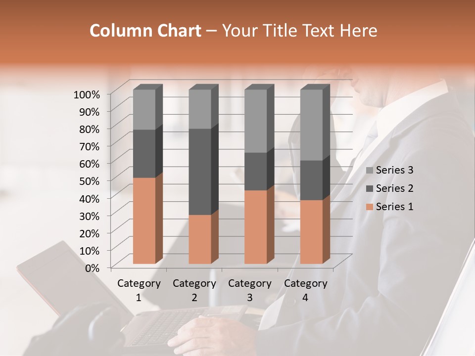 Caucasian Traveller Middle Aged PowerPoint Template